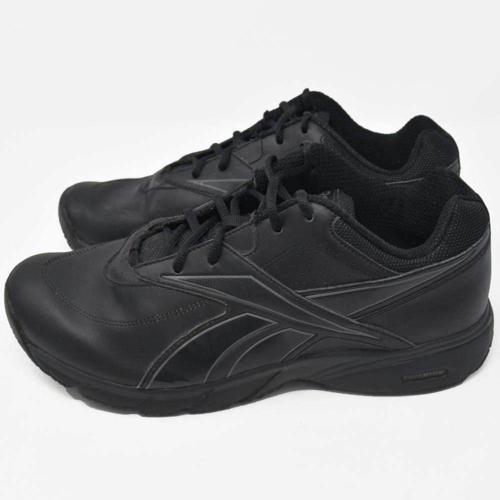 *Reebok Sz 11 Black Lace Up Athletic Running Shoes